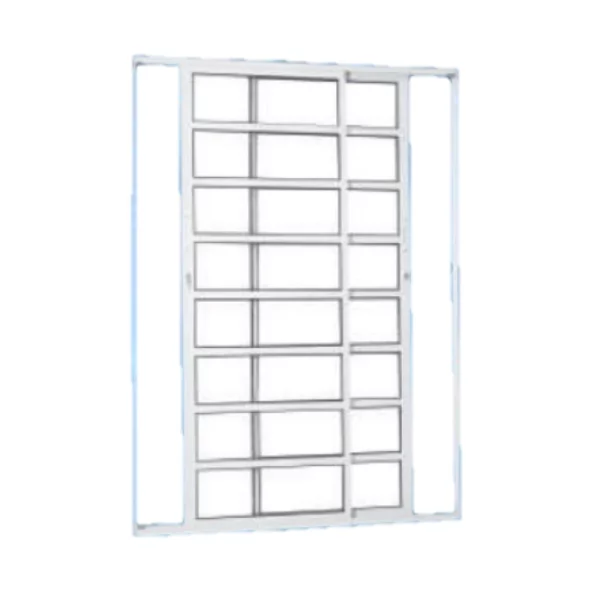 PORTA DE CORRER C/ FECHADURA E C/ FECHO EMBUTIDO VITRO COM VIDRO HORIZONTAL 2F - 2 MÓVEIS OU 3F - 3 MÓVEIS