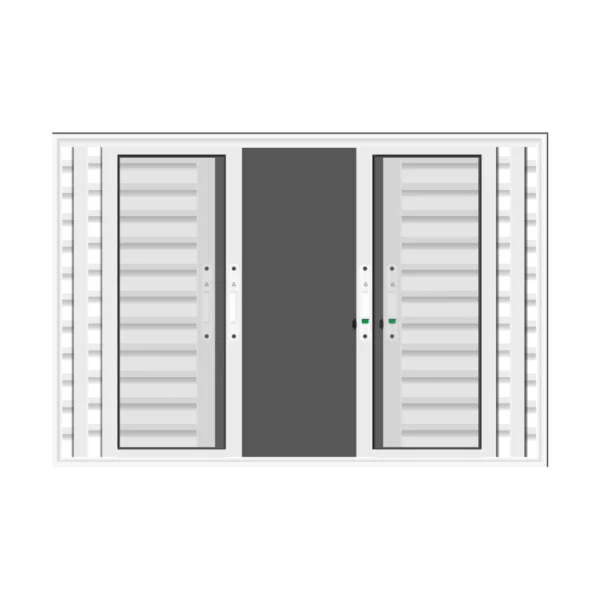 VENEZIANA 6F - 2 FIXAS - PANORÂMICO VD LISO INC. 3mm